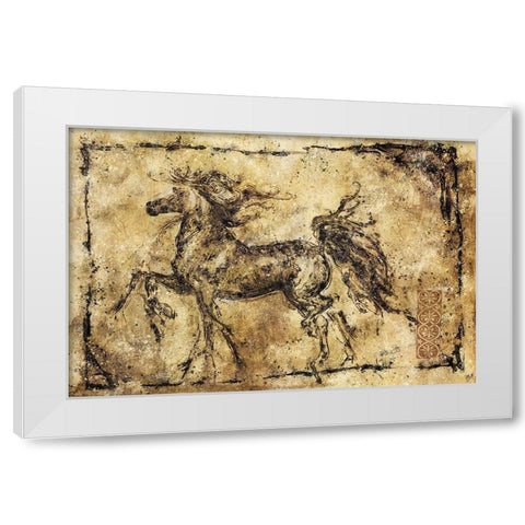 Poetry In Motion White Modern Wood Framed Art Print by Wiley, Marta