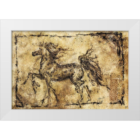 Poetry In Motion White Modern Wood Framed Art Print by Wiley, Marta