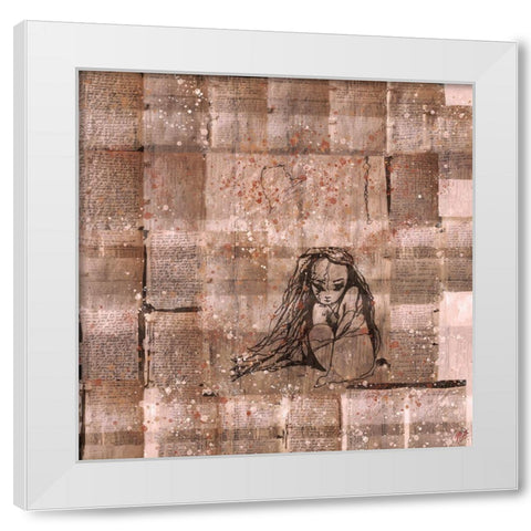 Abstract Poetry I White Modern Wood Framed Art Print by Wiley, Marta