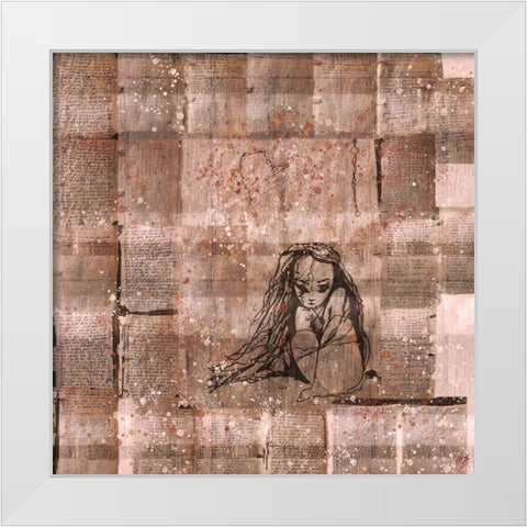 Abstract Poetry I White Modern Wood Framed Art Print by Wiley, Marta