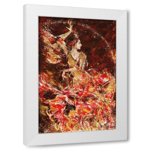 Fibonacci Flamenco White Modern Wood Framed Art Print by Wiley, Marta