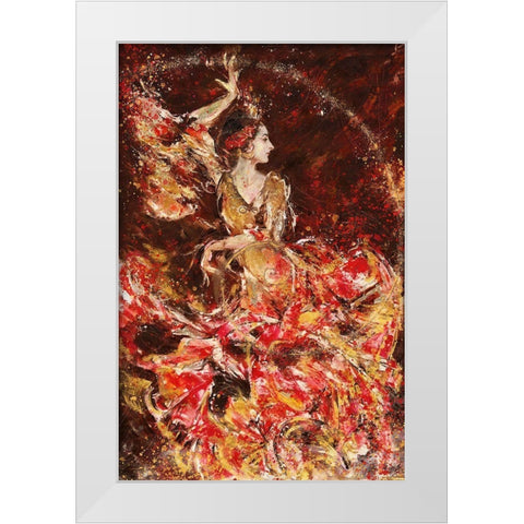 Fibonacci Flamenco White Modern Wood Framed Art Print by Wiley, Marta
