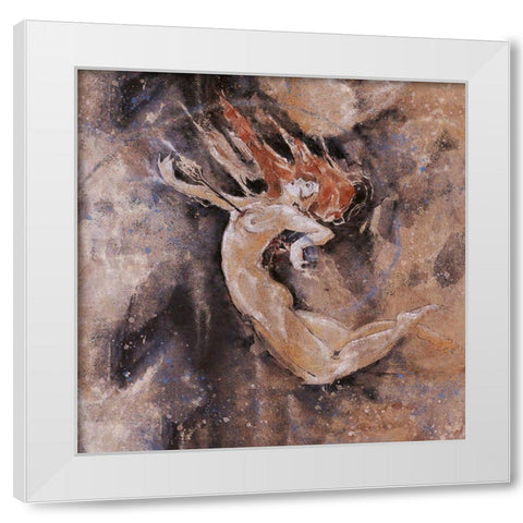 Cupids Arrow White Modern Wood Framed Art Print by Wiley, Marta
