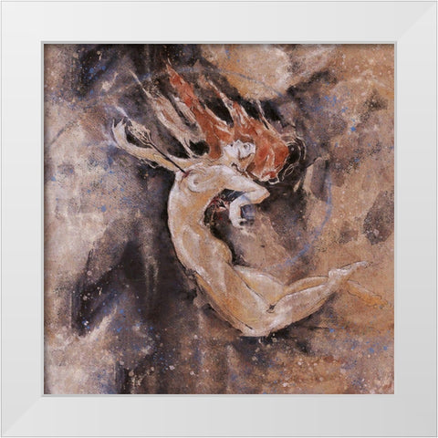 Cupids Arrow White Modern Wood Framed Art Print by Wiley, Marta