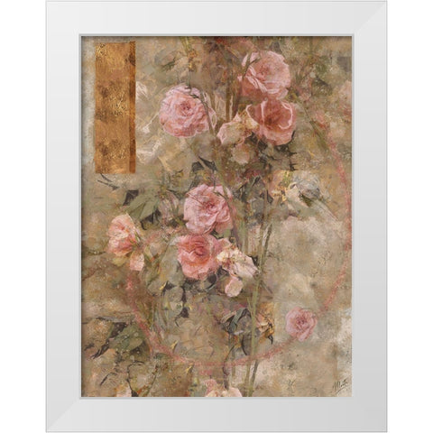Rose II White Modern Wood Framed Art Print by Wiley, Marta