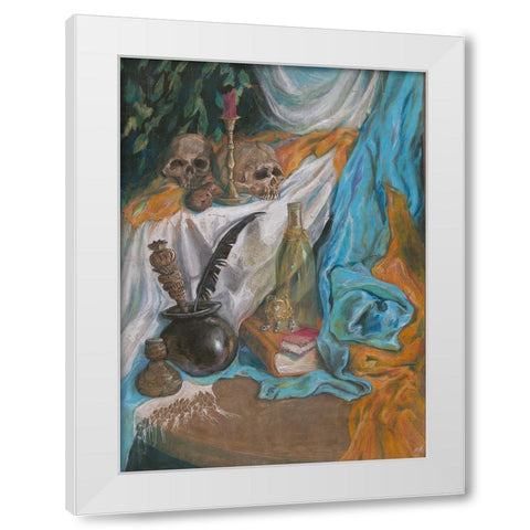 Still life 9 years old White Modern Wood Framed Art Print by Wiley, Marta