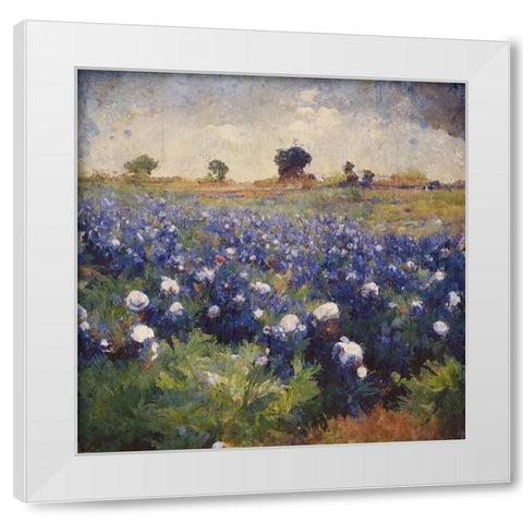 Texas-Bluebonnets I White Modern Wood Framed Art Print by Wiley, Marta
