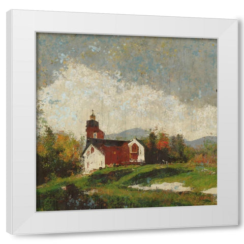 Vermont, Red Barn I White Modern Wood Framed Art Print by Wiley, Marta