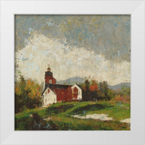 Vermont, Red Barn I White Modern Wood Framed Art Print by Wiley, Marta