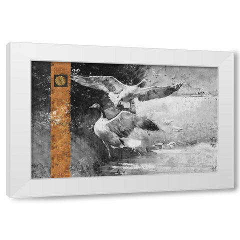 Goose II BW White Modern Wood Framed Art Print by Wiley, Marta