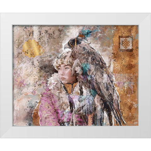 Mongolian Princess II White Modern Wood Framed Art Print by Wiley, Marta