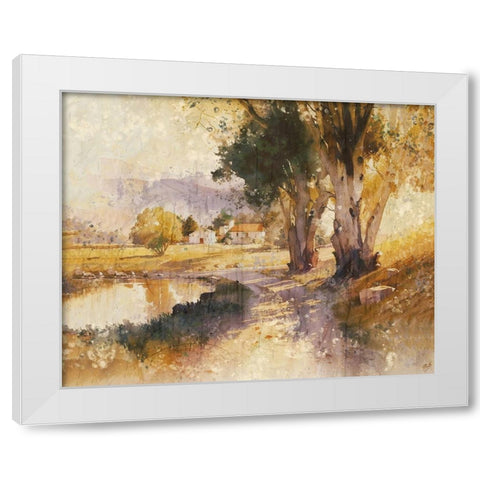 Scottland Watercolor I White Modern Wood Framed Art Print by Wiley, Marta