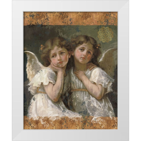 Litttle Angels V White Modern Wood Framed Art Print by Wiley, Marta