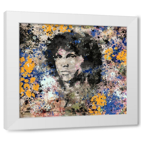 Jim Morrison I White Modern Wood Framed Art Print by Wiley, Marta