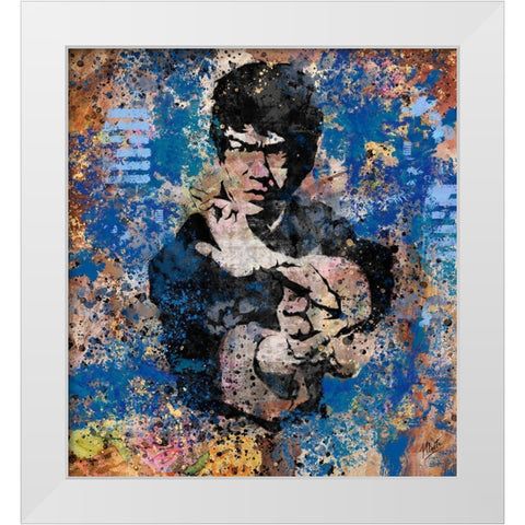 Bruce Lee I White Modern Wood Framed Art Print by Wiley, Marta