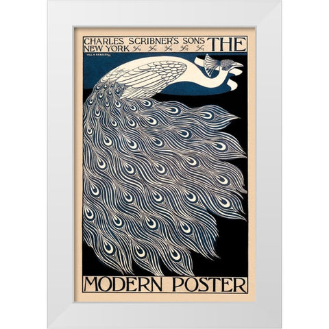 The Modern Poster, 1895 White Modern Wood Framed Art Print by Bradley, William H.