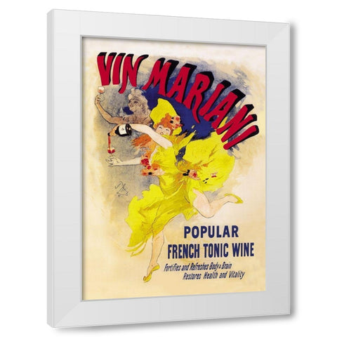 Vin Mariani, 1894 White Modern Wood Framed Art Print by Cheret, Jules