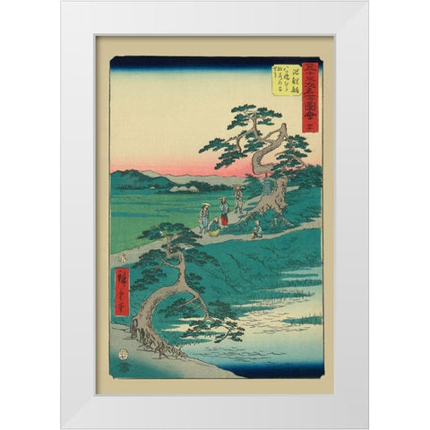 Chiryu, 1855 White Modern Wood Framed Art Print by Hiroshige, Ando