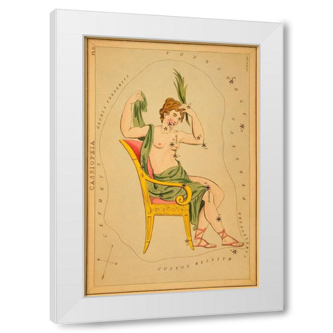 Cassiopeia, 1825 White Modern Wood Framed Art Print by Aspin, Jehoshaphat