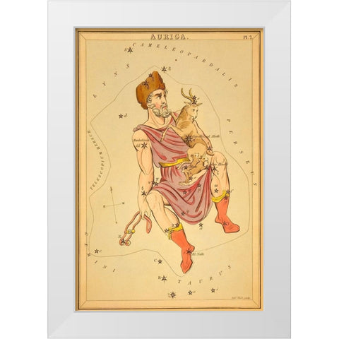 Auriga, 1825 White Modern Wood Framed Art Print by Aspin, Jehoshaphat