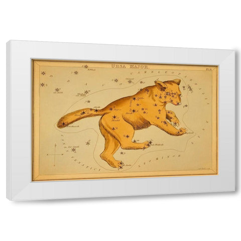 Ursa Major, 1825 White Modern Wood Framed Art Print by Aspin, Jehoshaphat