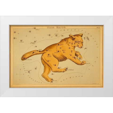 Ursa Major, 1825 White Modern Wood Framed Art Print by Aspin, Jehoshaphat
