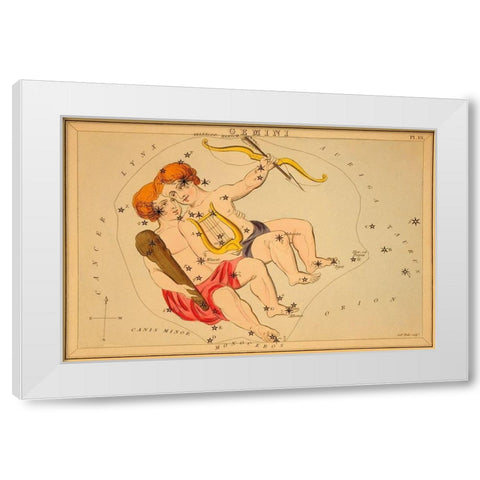 Gemini, 1825 White Modern Wood Framed Art Print by Aspin, Jehoshaphat