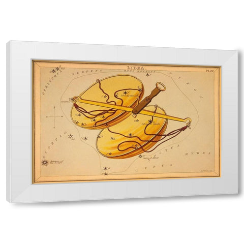 Libra, 1825 White Modern Wood Framed Art Print by Aspin, Jehoshaphat