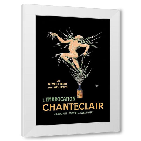 LEmbrocation Chanteclair, 1910 White Modern Wood Framed Art Print by Liebeaux, Michel