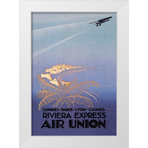 Riviera Express Air Union White Modern Wood Framed Art Print by Maurus, E.