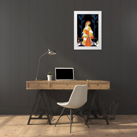 Palestine-Starlight, 1925 White Modern Wood Framed Art Print by McIntosh, Frank