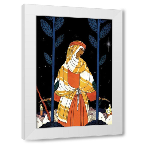 Palestine-Starlight, 1925 White Modern Wood Framed Art Print by McIntosh, Frank