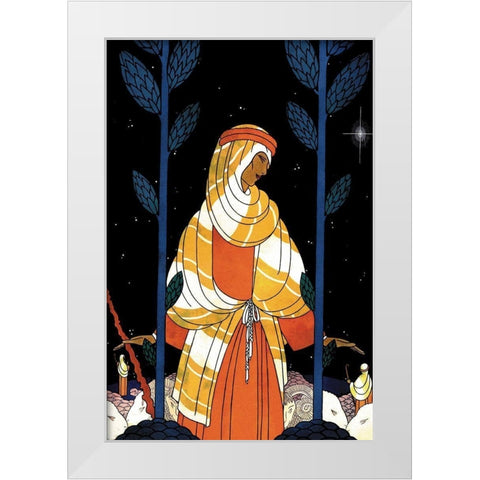 Palestine-Starlight, 1925 White Modern Wood Framed Art Print by McIntosh, Frank