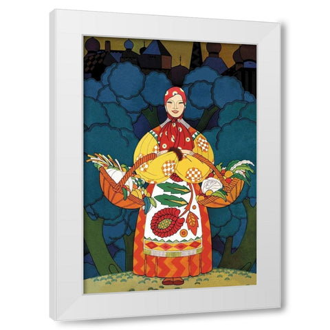 Russi Stage-Setting No Title, 1926 White Modern Wood Framed Art Print by McIntosh, Frank