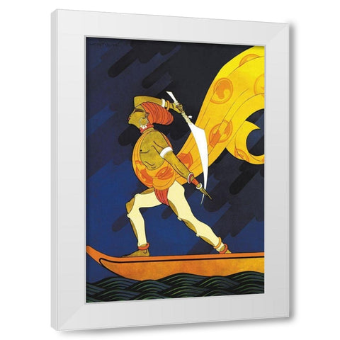 The Bark of the False Caliph, 1926 White Modern Wood Framed Art Print by McIntosh, Frank