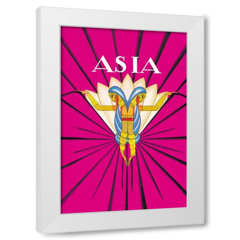 Indian Dance, 1927 White Modern Wood Framed Art Print by McIntosh, Frank