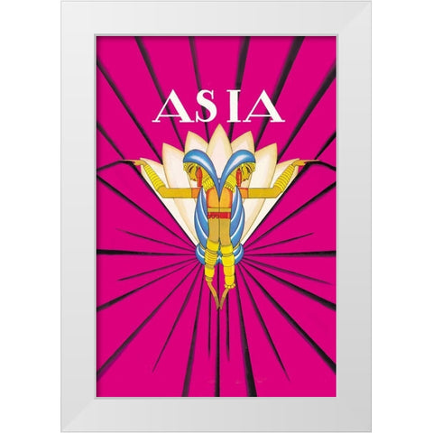 Indian Dance, 1927 White Modern Wood Framed Art Print by McIntosh, Frank