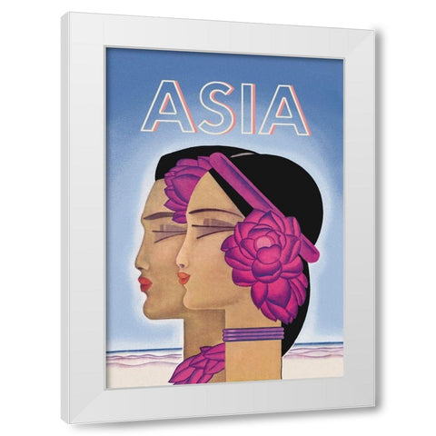 Starlight - Tahiti, 1928 White Modern Wood Framed Art Print by McIntosh, Frank