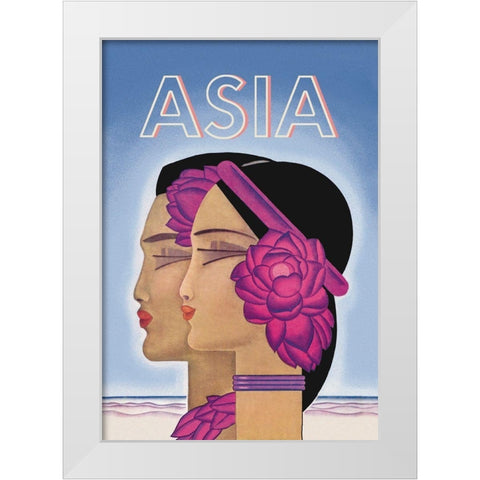 Starlight - Tahiti, 1928 White Modern Wood Framed Art Print by McIntosh, Frank