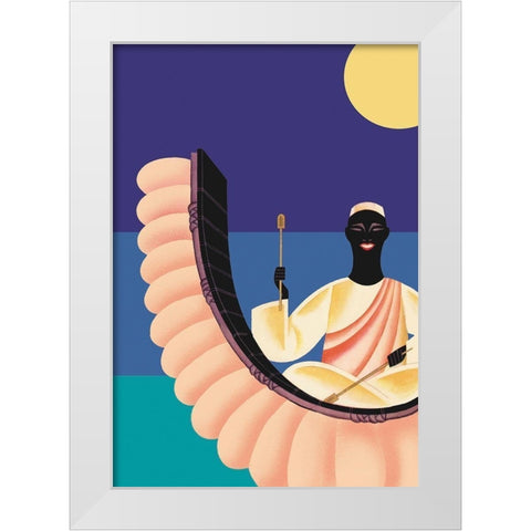 African Rhythm, 1930 White Modern Wood Framed Art Print by McIntosh, Frank