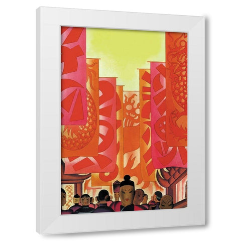 Old China, 1930 White Modern Wood Framed Art Print by McIntosh, Frank