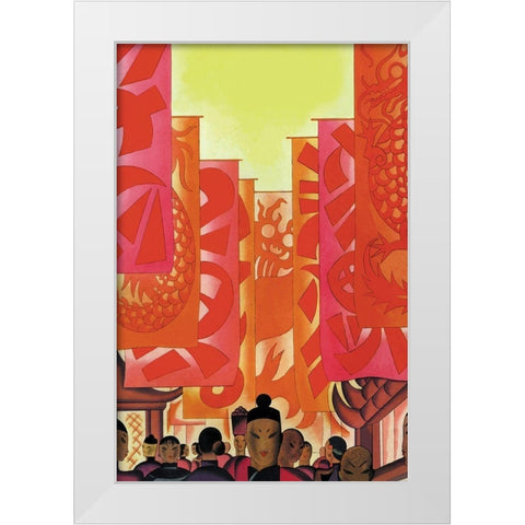 Old China, 1930 White Modern Wood Framed Art Print by McIntosh, Frank