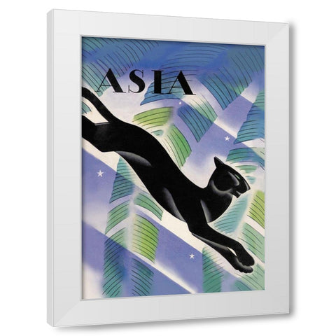 Malayan Night, 1931 White Modern Wood Framed Art Print by McIntosh, Frank