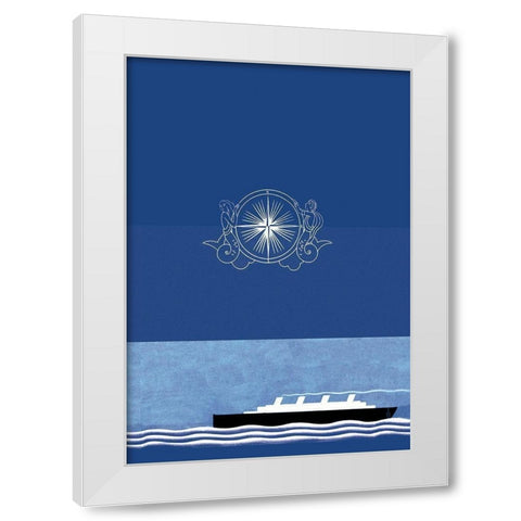 The Voyage Out No Title, 1931 White Modern Wood Framed Art Print by McIntosh, Frank