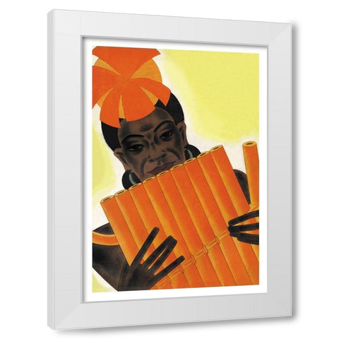 Melanesian Intervals, 1931 White Modern Wood Framed Art Print by McIntosh, Frank