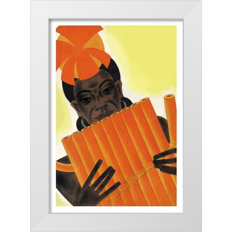 Melanesian Intervals, 1931 White Modern Wood Framed Art Print by McIntosh, Frank