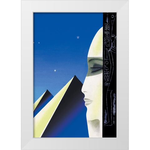 Setting for an Egyptian Story, 1931 White Modern Wood Framed Art Print by McIntosh, Frank