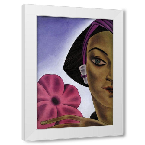 Sumatran Mode in Millinery, 1931 White Modern Wood Framed Art Print by McIntosh, Frank