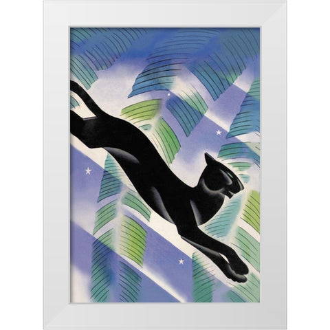 Malayan Night, 1931 White Modern Wood Framed Art Print by McIntosh, Frank