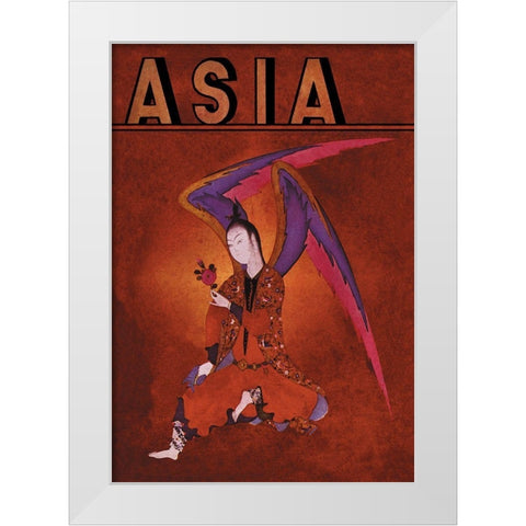 An Angel of Islam with Title, 1934 White Modern Wood Framed Art Print by McIntosh, Frank